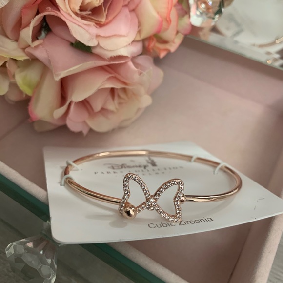 Disney Parks Rose Gold Minnie Bow Bracelet Set - Picture 5 of 5